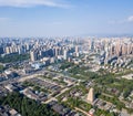 Aerial view of xian wild goose pagoda