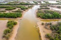 Aerial view of Xuan Thuy National Park