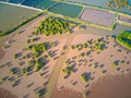 Aerial view of Xuan Thuy National Park, Namdinh, Vietnam. Royalty Free Stock Photo