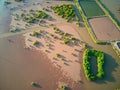 Aerial view of Xuan Thuy National Park, Namdinh, Vietnam. Royalty Free Stock Photo