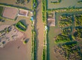 Aerial view of Xuan Thuy National Park, Namdinh, Vietnam. Royalty Free Stock Photo