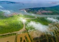 Aerial view of Xuan Thuy Natural Park, Namdinh, Vietnam Royalty Free Stock Photo