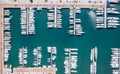 Aerial view of the yacht marina at Agios Kosmas, South Athens Royalty Free Stock Photo