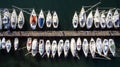 Aerial view of yachts in the marina marina hannibal monfalcone