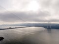 Aerial view Yavuz Sultan Selim bridge in Istanbul bosphorus Royalty Free Stock Photo