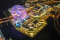Aerial view of Yokohama city at dusk Royalty Free Stock Photo
