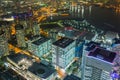 Aerial view of Yokohama city at night Royalty Free Stock Photo