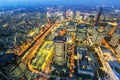 Aerial view of Yokohama city at night Royalty Free Stock Photo