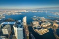 Aerial view of Yokohama Cityscape at Minato Mirai waterfront