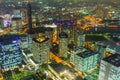 Aerial view of Yokohama at night Royalty Free Stock Photo