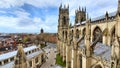 Aerial view of York Minster and the Old Town, Yorkshire, England Royalty Free Stock Photo