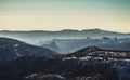 Aerial view of Yosemite from the peak of Mammoth Mountain Royalty Free Stock Photo