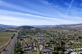 Aerial view of Yountville, California Royalty Free Stock Photo