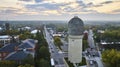 Aerial View of Ypsilanti Water Tower at Sunrise, Michigan