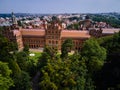 Aerial view of Yuriy Fedkovych Chernivtsi National University, Ukraine Royalty Free Stock Photo