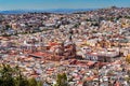 Aerial view of Zacatecas from Bufa Hill in Mexico