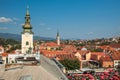 Aerial view of Zagreb rooftops Royalty Free Stock Photo