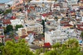 Aerial view of Zakynthos Zante town, Greece. Summer morning on the Ionian Sea. Beautiful cityscape panorama of Greece city. Royalty Free Stock Photo