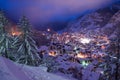 Aerial view on zermatt valley and matterhorn peak Royalty Free Stock Photo