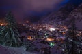 Aerial view on zermatt valley and matterhorn peak Royalty Free Stock Photo