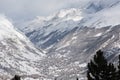 Aerial view on zermatt valley and matterhorn peak Royalty Free Stock Photo