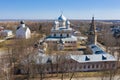 Aerial view Znamensky Cathedral in Veliky Novgorod, Russia