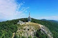 Aerial view of the Zobor pyramid in Nitra, Slovakia Royalty Free Stock Photo