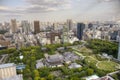 Aerial View of Zojo-Ji Temple, Tokyo