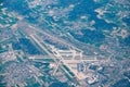 Aerial view of Zurich airport, Switzerland Royalty Free Stock Photo