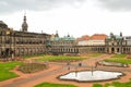 aerial view of zwinger palace in German city of Dresden