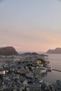 Aerial view of Ãâ¦lesund Norway Royalty Free Stock Photo