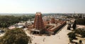 Aerial views of ancient Hindu pilgrimage Nanjundeshwara Temple at Nanjangudu, Karnataka, India