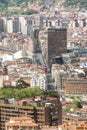 Aerial views of city center Bilbao, Bizkaia, Basque country, Spa Royalty Free Stock Photo