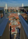 Aerial views of the city of Madrid from the terrace of the central hotel Riu Plaza Spain