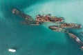 Aerial views of the Moreton Island wrecks Royalty Free Stock Photo