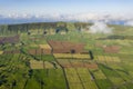 Aerial views on the typical abstract countryside of the east of Terceira Island, one of the islands of the AÃÂ§ores Azores