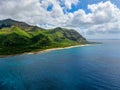 Aerial views from Waianae, on the Hawaiian Island of Oahu Royalty Free Stock Photo