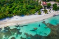 Aerial vieww of Rincon beach at sunny day