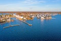 Aerial from the village Loosdrecht in the Netherlands Royalty Free Stock Photo