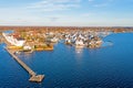 Aerial from the village Loosdrecht in the Netherlands Royalty Free Stock Photo