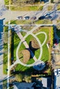 Aerial of Voices of Freedom Memorial in Niagara-on-the-Lake, Ontario, Canada