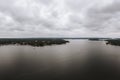 aerial of the Wannsee in Berlin with sailing boats Royalty Free Stock Photo