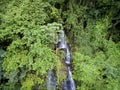 Aerial waterfall in the West African rainforest, Congo.