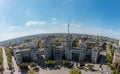 Aerial wide-angle view on Derzhprom building