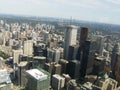 Aerial wide shot of Toronto Canada at daytime