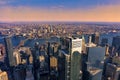 Aerial view of Brooklyn and Manhattan New York City before sunset Royalty Free Stock Photo