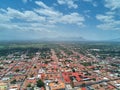 Aerial wide view of Leon city Royalty Free Stock Photo