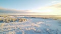 Aerial Winter Landscape Photography: Snowy Wilderness In Rural Finland