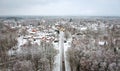 Swedish village in winter