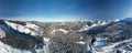 Aerial winter view of Demanovska Dolina village in Low Tatras mountains, Slovakia Royalty Free Stock Photo